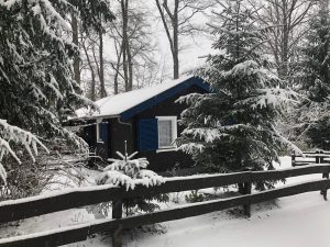 Naturhäuschen im Schnee